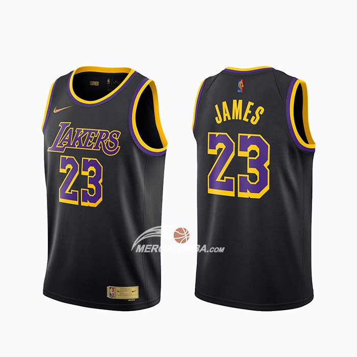 Maglia Los Angeles Lakers Lebron James Earned 2020-21 Nero